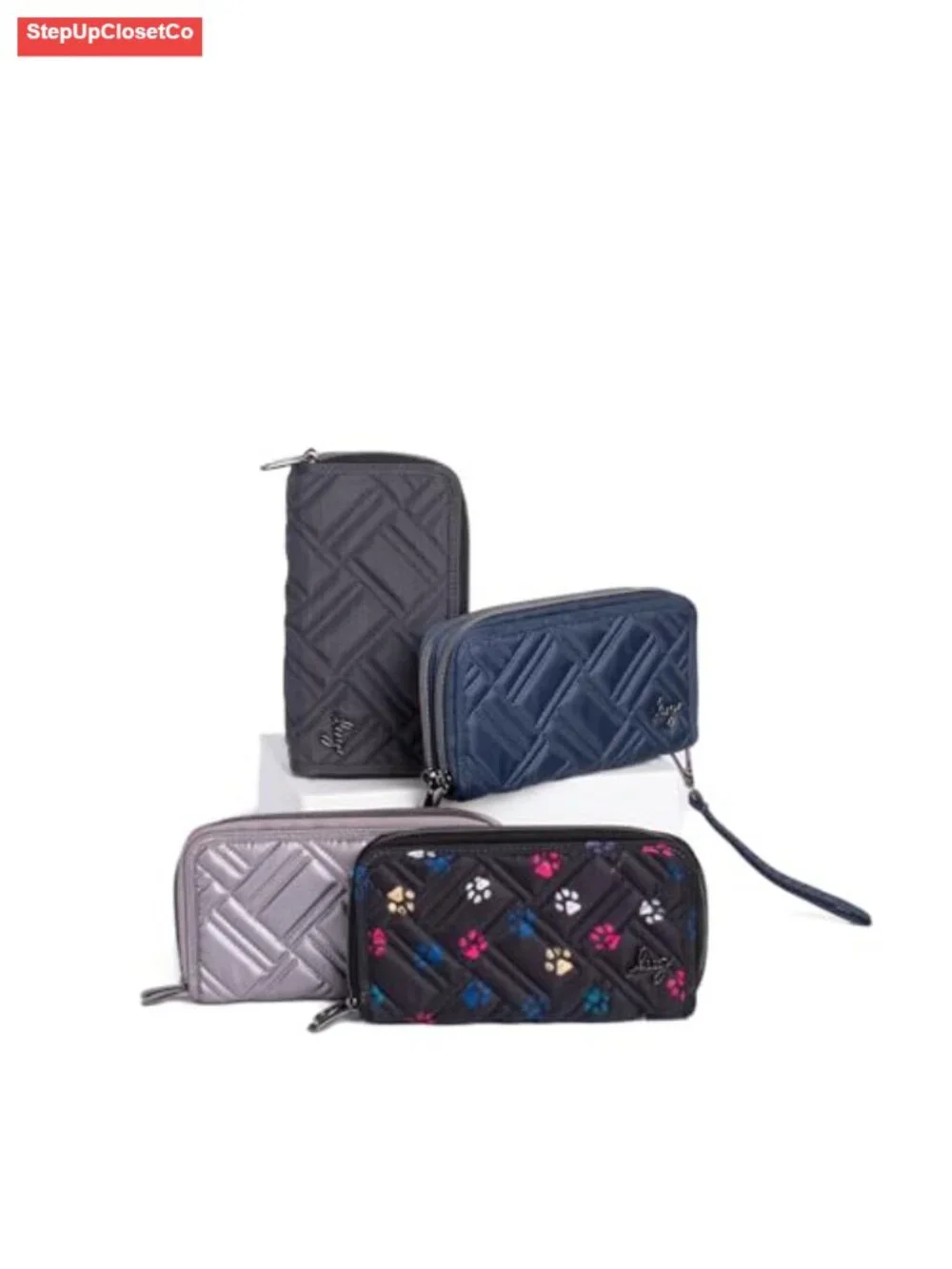 Lug Splits XL Wristlet RFID Wallet, Polyester, 3 Compartments, Removable Strap
